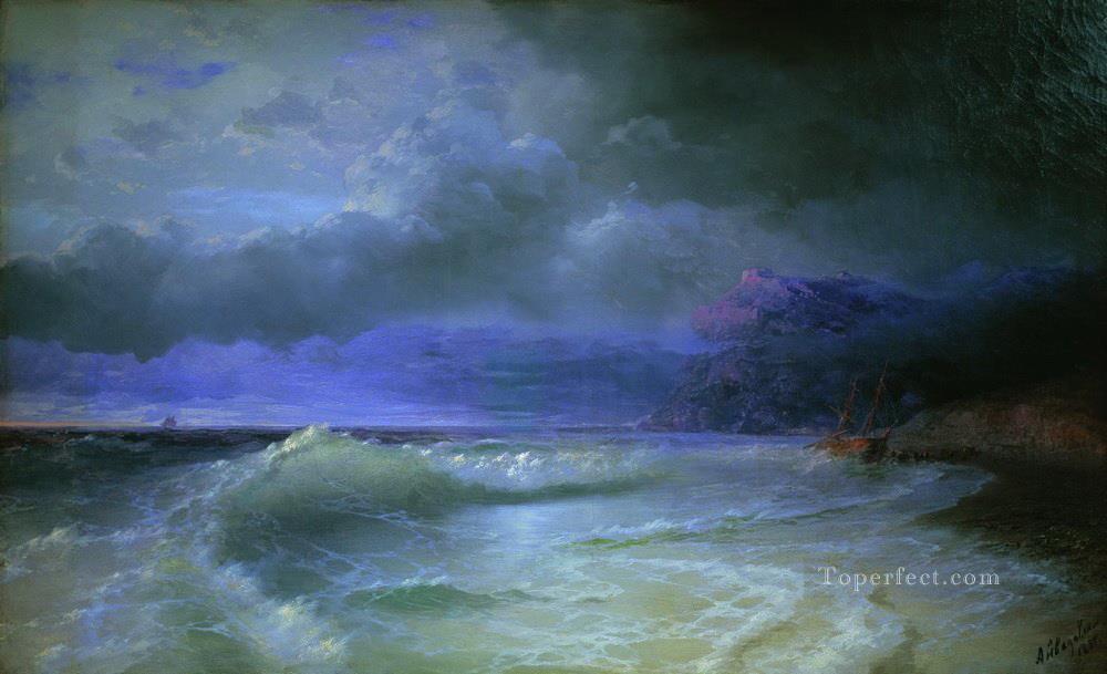 Ola 1895 Romántico Ivan Aivazovsky Ruso Pintura al óleo